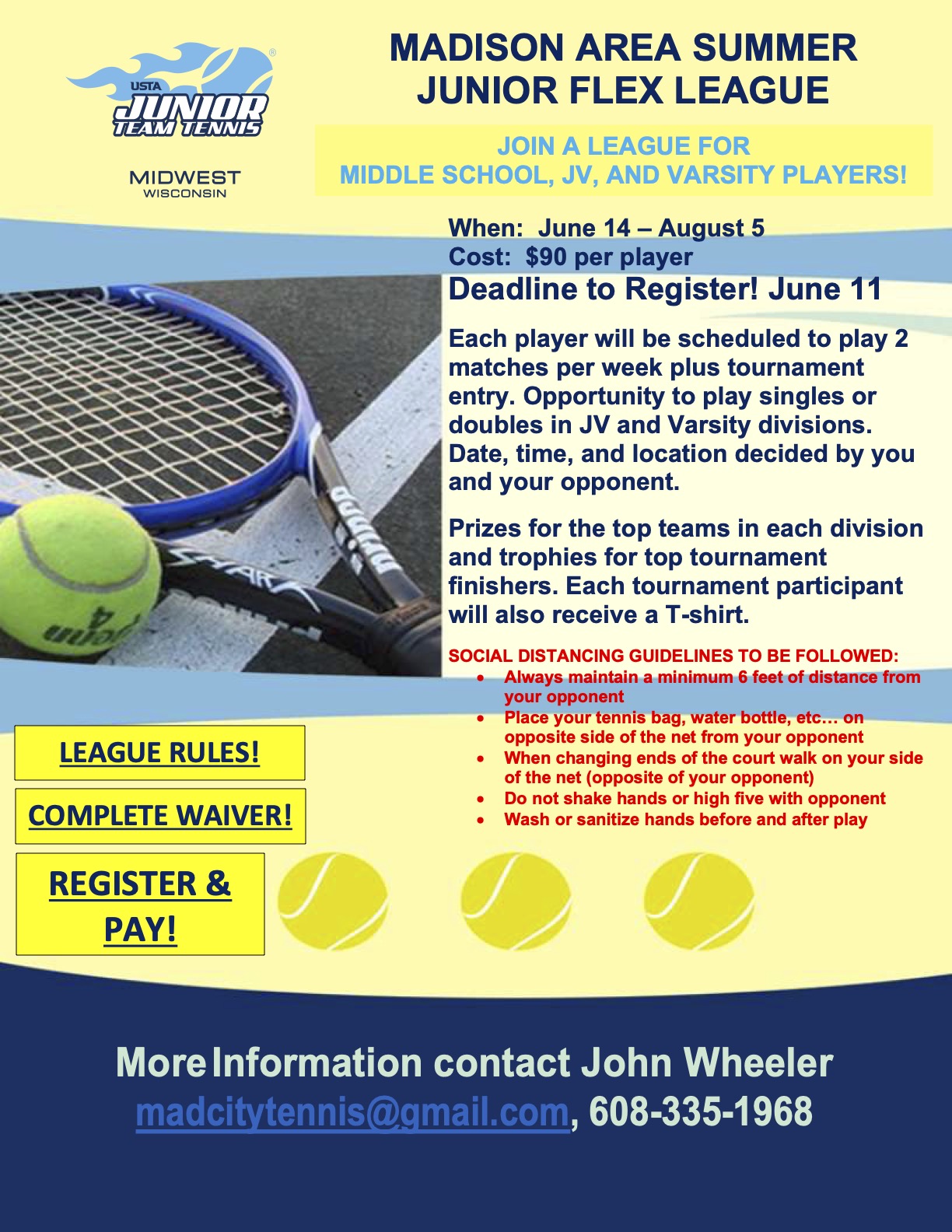Greater Madison Tennis Association - News